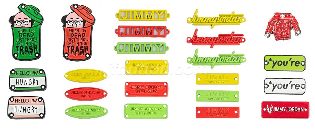gold metal labels