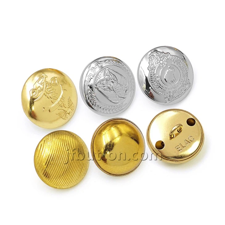 Embossed Metal Shank Button For Military Suit suppliers