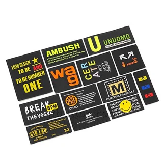 Čierny tkaný odev na krk štítok