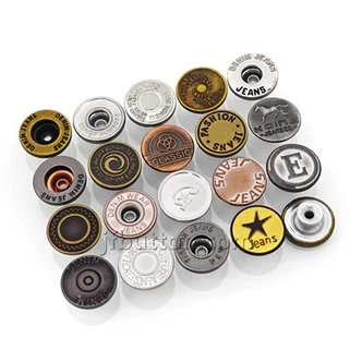 Gombíky mosadzných džínsov