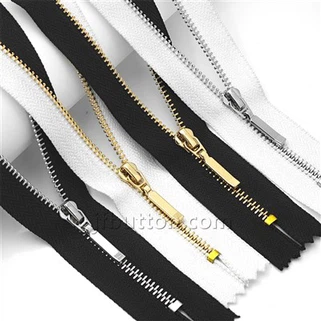 Dekoratívne kovové zipsy