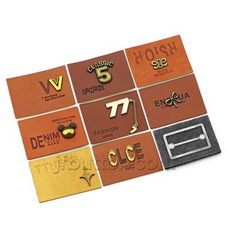 Kožená nášivka klobúkov s kovovým logom
