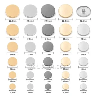 Okrúhle tlačidlo s plochou stopkou pre džínsoviny