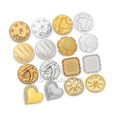 Strieborné a zlaté stopkové gombíky